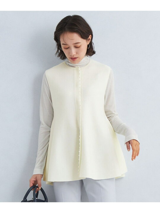 楽天市場】【SALE／30%OFF】プチ フェイクパール ペプラム ジレ ニット 