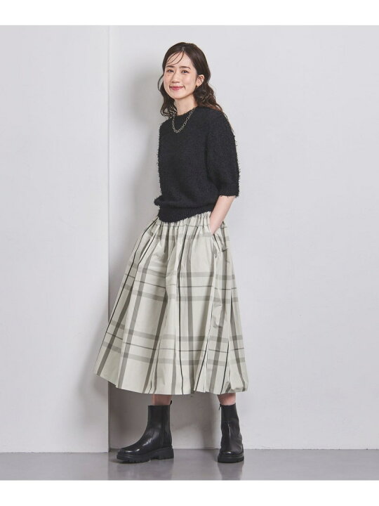 楽天市場】【SALE／70%OFF】チェック タフタ ギャザースカート UNITED  