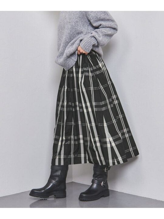 楽天市場】【SALE／30%OFF】チェック タフタ ギャザースカート UNITED  