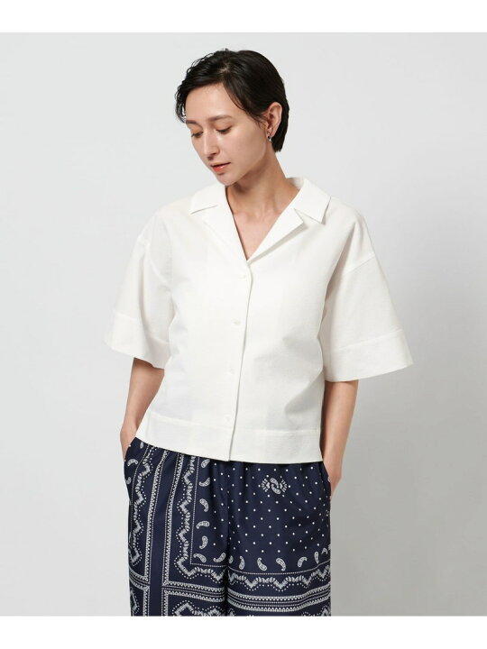 楽天市場】【SALE／30%OFF】エアリー オープンカラー 五分袖 シャツ 