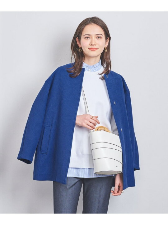 楽天市場】【SALE／70%OFF】P/R ツイル ノーカラー ミドルコート 