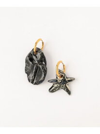 【SALE／40%OFF】＜LEVENS JEWELS＞ STAR HOOPS ピアス UNITED ARROWS green label relaxing ユナイテッドアローズ アウトレット アクセサリー・腕時計 ピアス ブラック イエロー【RBA_E】【送料無料】[Rakuten Fashion]