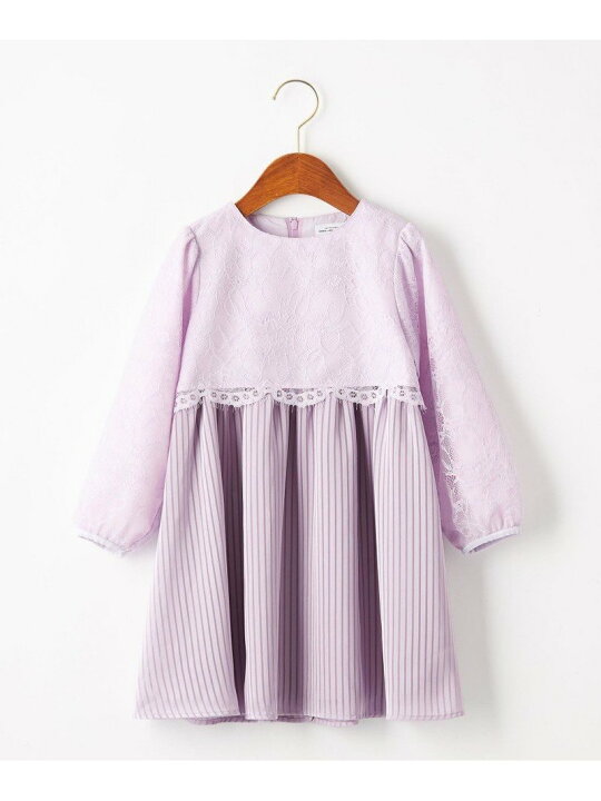 楽天市場】【SALE／50%OFF】レース*サテンストライプ ワンピース 