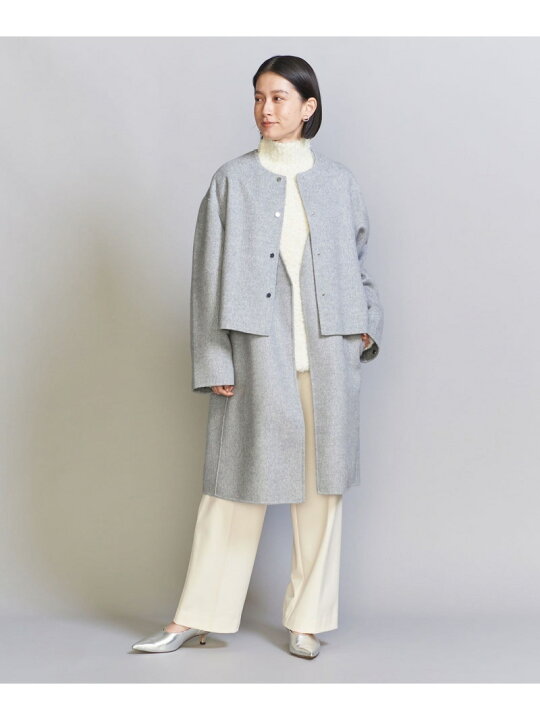 楽天市場】【SALE／70%OFF】ノーカラー リバー コート -3WAY 