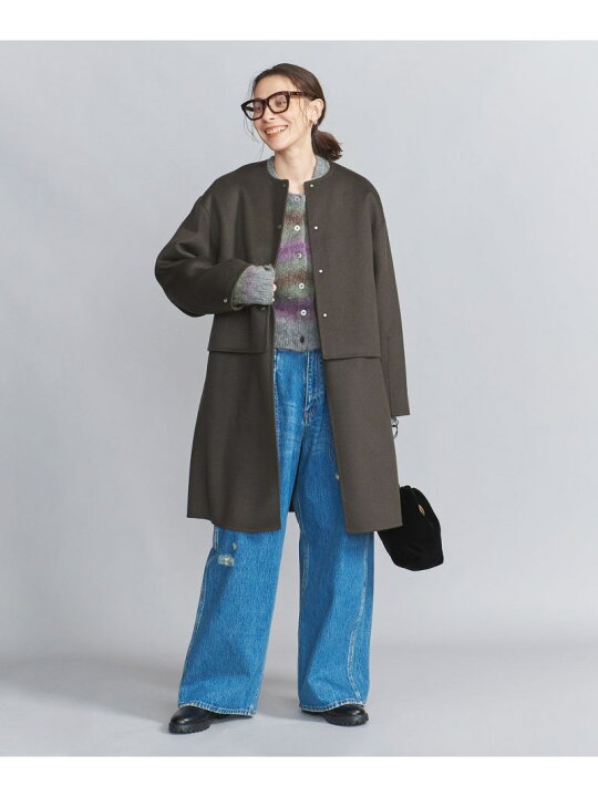 楽天市場】【SALE／70%OFF】ノーカラー リバー コート -3WAY 