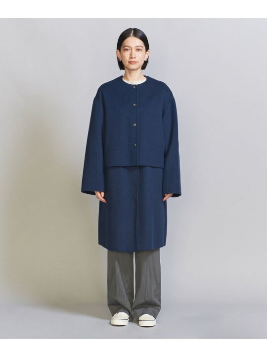 楽天市場】【SALE／70%OFF】ノーカラー リバー コート -3WAY 