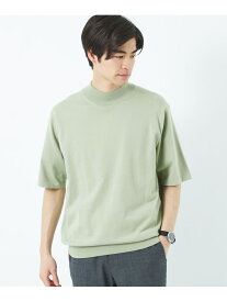 【SALE／40%OFF】スビン 天竺 モックネックT 半袖 ニット UNITED ARROWS green label relaxing ユナイテッドアローズ アウトレット トップス ニット ブルー ホワイト グリーン【RBA_E】【送料無料】[Rakuten Fashion]