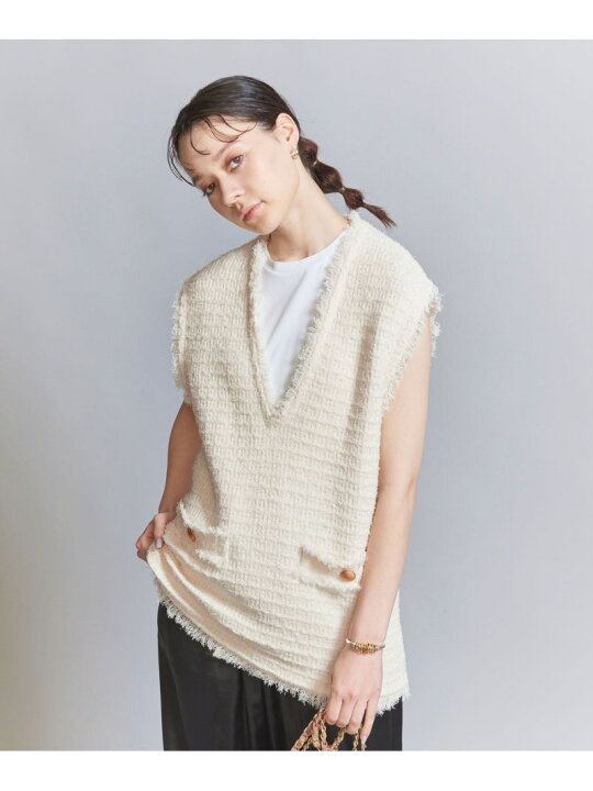 楽天市場】【SALE／80%OFF】ツイードライク Vネック ベスト 