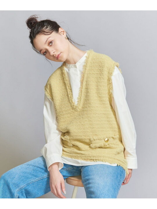 楽天市場】【SALE／80%OFF】ツイードライク Vネック ベスト 