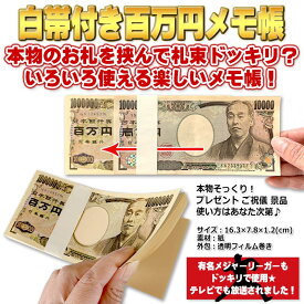 3冊★正規品★有名メジャーリーガーもドッキリに使用！テレビでも放送！本物のお札重ねてドッキリ 色々使える楽しいメモ帳 SNS サプライズ 100万 札束 金 雑貨 ギャグ パロディ ジョーク 現金 リアル パーティ イベント 母の日 父の日