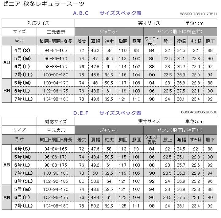 エルメネジルドゼニア スーツ サイズA7 スーツ