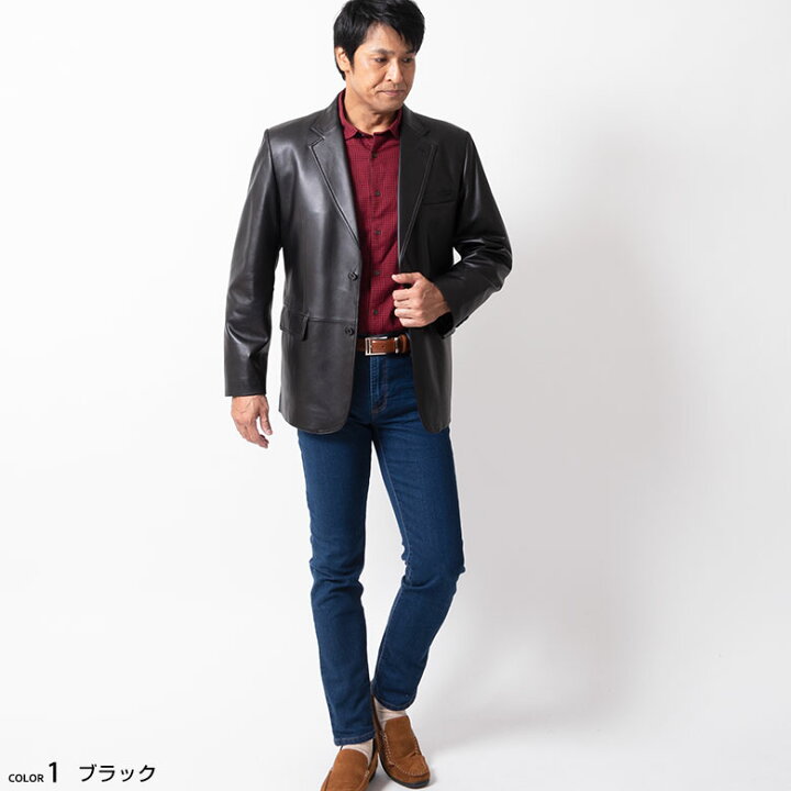 楽天市場】【23:59迄 全品 P5倍】レザー ジャケット メンズ ラムレザー 