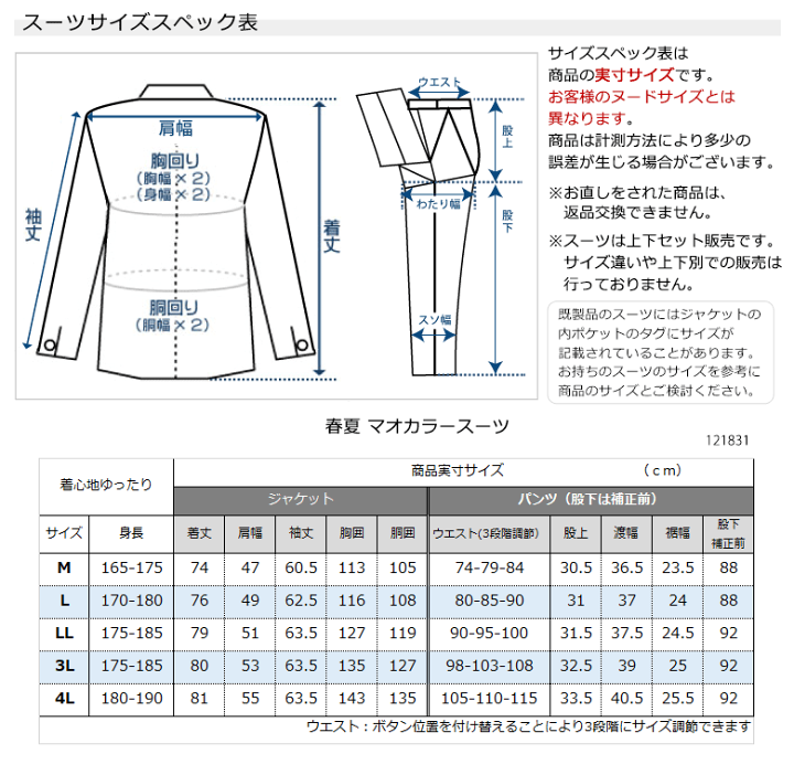 楽天市場】マオカラースーツ メンズ パーティースーツ オール
