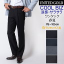 【7/11(金)2時まで クーポン＆ポイントUP】スラックス クールビズ 夏用 清涼素材 サラサラ ゴルフパンツ メンズ ビジネス ビジカジ ワンタック 送料無料 メール便 ズボン パンツ 涼しい ビジネスパンツ