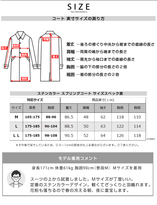 ワコール 撥水・花粉対策スプリングコート サイズL 楽天市場】【8/11(月)01:59迄 クーポン&ポイントUP】花粉症対策