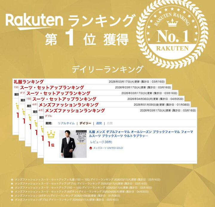 楽天市場】【7%OFFクーポン利用で 26,031円】 礼服 メンズ ダブル 