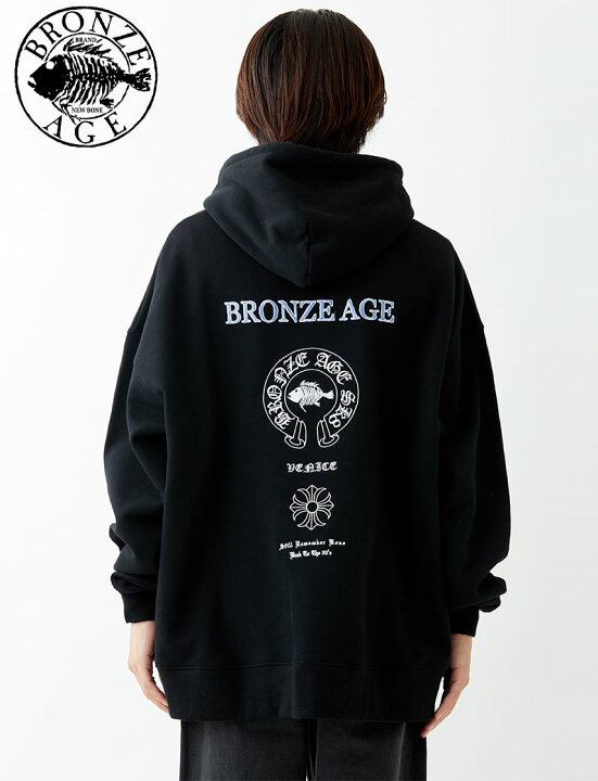楽天市場】【BRONZE AGE】ロゴ刺繍裏起毛BIGパーカー メンズ 