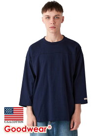 【公式】 Goodwear グッドウェア 切替7分袖Tシャツ メンズ レディース 7.6オンス USAコットン ビッグ
