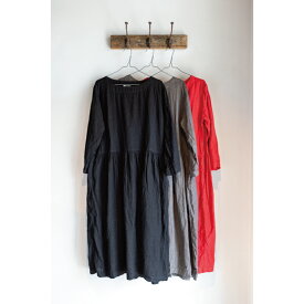 ARMEN アーメン | LINEN PLAIN BOAT NECK L/SL ONE PIECE