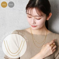 楽天市場】18金 2連ネックレス（ジュエリー・アクセサリー）の通販