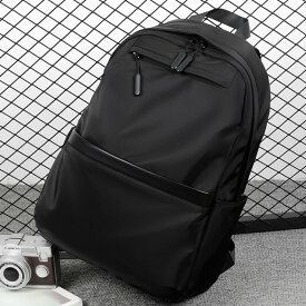 バックパック 撥水 多収納 ビジネス対応 シンプルブラック リュック PC収納 キャリーオン機能付き 通勤 通学 出張用リュック