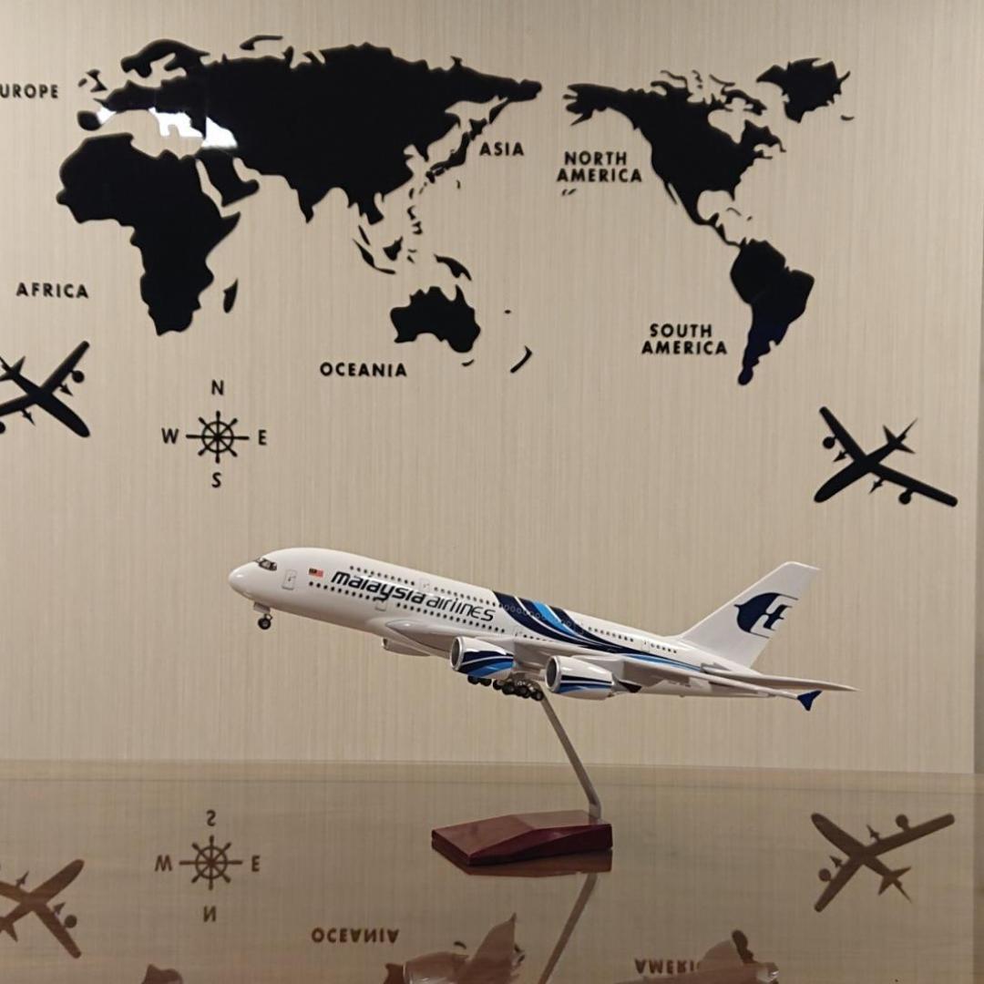 楽天市場】送料無料 模型飛行機 マレーシア航空 エアバスA380 LED点灯