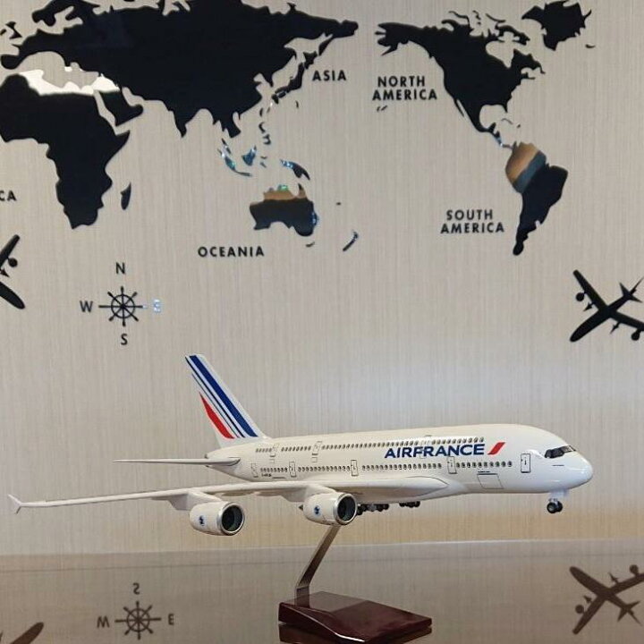 楽天市場】エールフランス 航空 A380 模型 飛行機 LED点灯 USB充電 