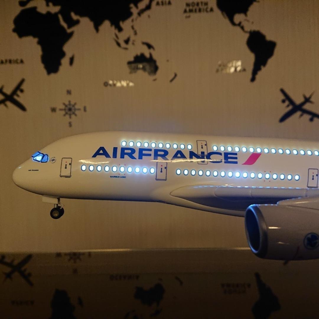 楽天市場】エールフランス 航空 A380 模型 飛行機 LED点灯 USB充電 