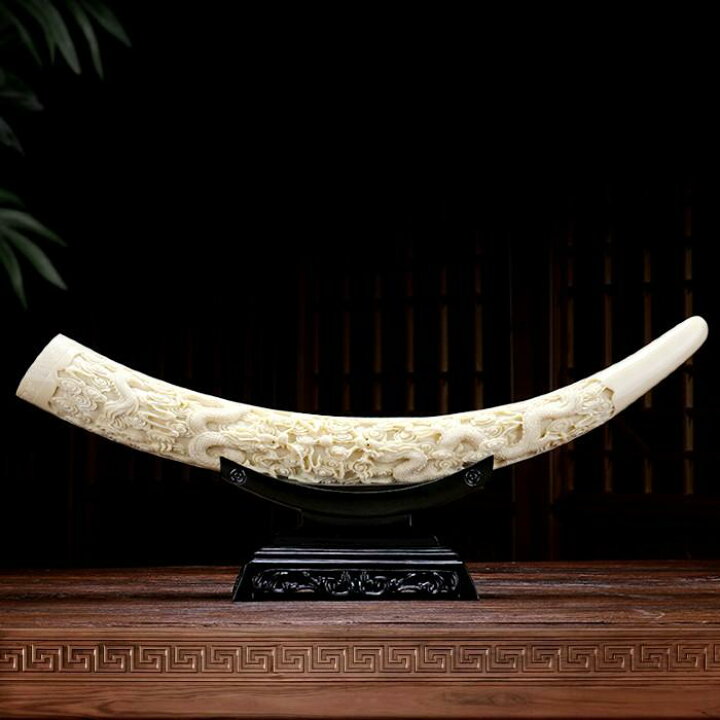 楽天市場】象牙風 龍 彫刻 樹脂製 高級 玄関 オフィス 置物 装飾 工芸 