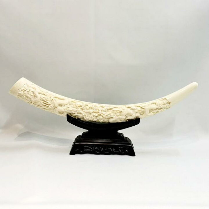 楽天市場】象牙風 龍 彫刻 樹脂製 高級 玄関 オフィス 置物 装飾 工芸  