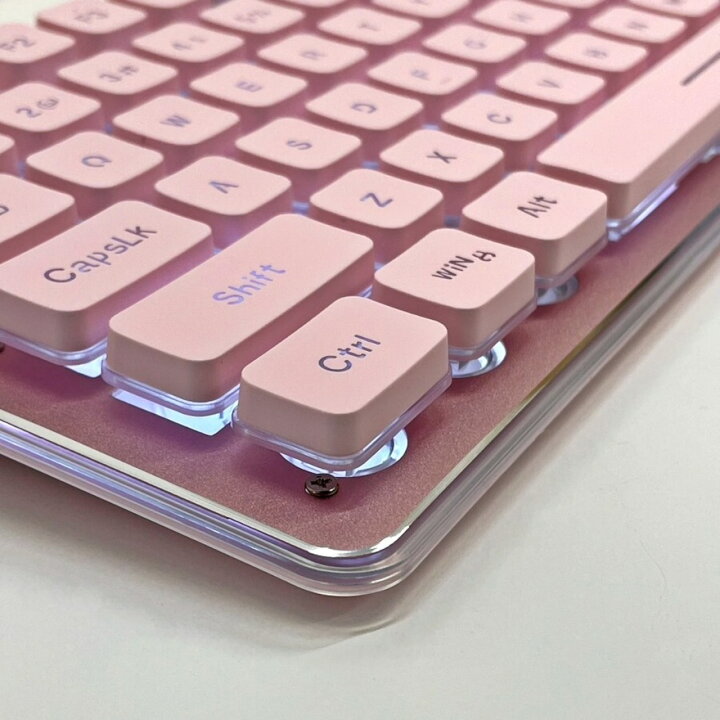 楽天市場】キーボード 光る 有線キーボード 可愛い メンブレン PC 