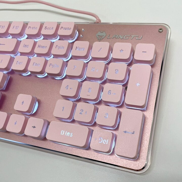 楽天市場】キーボード 光る 有線キーボード 可愛い メンブレン PC 