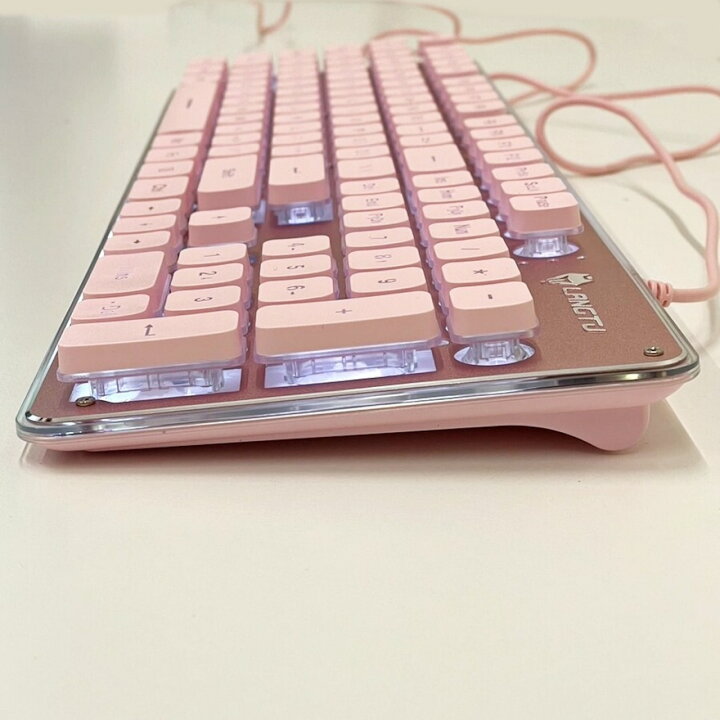 楽天市場】キーボード 光る 有線キーボード 可愛い メンブレン PC 