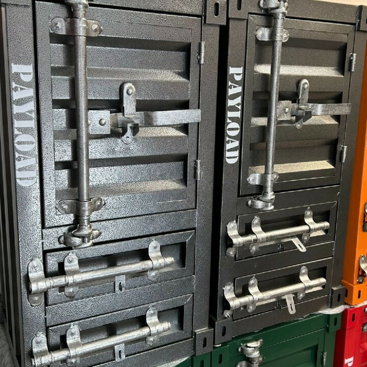 楽天市場】キャビネット 棚 ヴィンテージ加工 スチール コンテナ 収納 