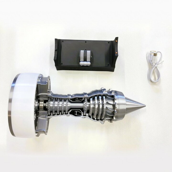 楽天市場】飛行機 エンジン 模型 完成品 タービン 回転 出力レバー 