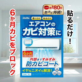 Johnmax エアコン カビ防止 カビ剤 お風呂 防カビ カビ防止 貼る だけ [ 6か月持続 ] テープ カビ予防 消臭 抗菌 貼る 置くだけ バイオ 防カビ剤 貼るだけ カビ ジョンマックス [ 両面テープ・日付シール 付属 ] 微生物 かび 予防 バチルス菌
