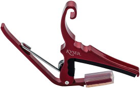 Kyser (カイザー) クイックチェンジ カポタスト 6弦アコースティックギター用, ルビーレッド, KG6R