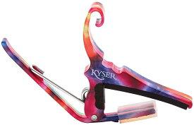 Kyser (カイザー) クイックチェンジ カポタスト 6弦アコースティックギター用, タイダイ, KG6TD