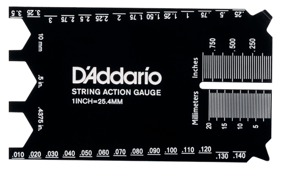 ギター調整の必需品 D'Addario ダダリオ 弦高計測ツール String Height Gauge PW-SHG-01 (インチ/センチ表記) 【国内正規品】