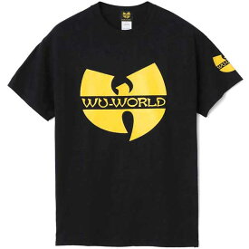 【WU-WORLD（ウータン・クラン）】WU LOGO TEE(BLACK)WU-TANG CLAN　WU ロゴ　メンバー　Tシャツ　ビッグサイズ　大きいサイズ