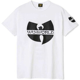 【WU-WORLD（ウータン・クラン）】WU LOGO TEE(WHITE)WU-TANG CLAN　WU ロゴ　メンバー　Tシャツ　ビッグサイズ　大きいサイズ