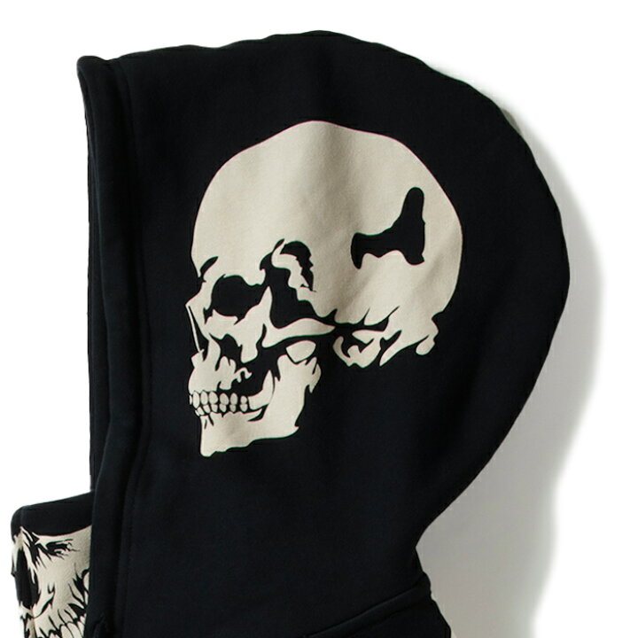 楽天市場】【VANSON（バンソン）】SKULL BONE FULL ZIP PARKA(BLACK 