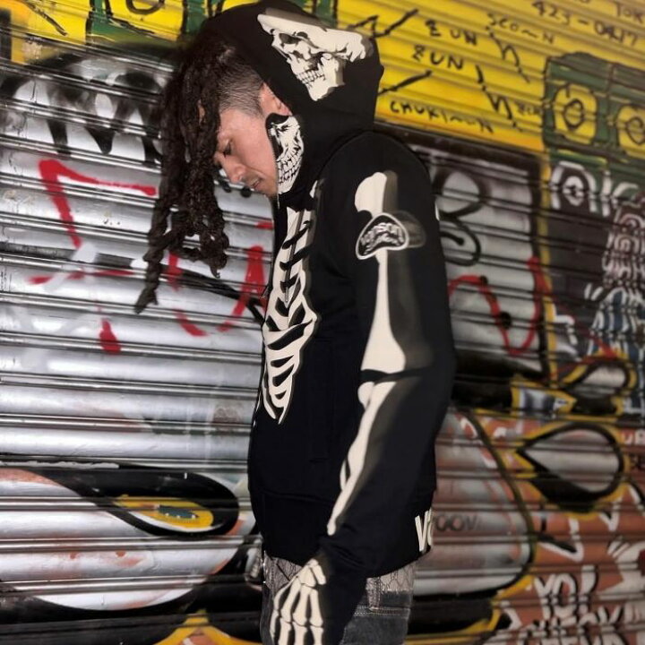 楽天市場】【VANSON（バンソン）】SKULL BONE FULL ZIP PARKA(BLACK 