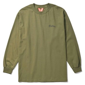 �yFLATLUX(�t���b�g���b�N�X)�zGLOBE L/S TEE(ARMY)�O���[�o���@�n���@���E�@����T�@�l�I���J���[�@���C���{�[�@�傫���T�C�Y�@�r�b�O�T�C�Y