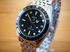 【New】ミリタリーウォッチ メンズ腕時計ブランド MWC時計 軍用時計 腕時計 1960s 39mm 自動巻き NH35A SEIKO ダイバーズ サブマリーナ サファイア風防 ステンブレスレット レトロペイント