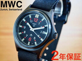 メンズ腕時計 ブランド MWC時計 ミリタリー ウォッチ カンパニー G10 100m MKV PVD ブラックトリチウム夜光 GTLS 自己発光 クォーツ マーク5