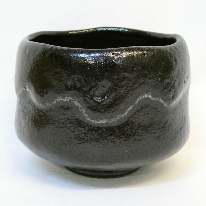 楽天市場】【七月の特売品】玉藻 初代 氏家常平作 黒楽 茶碗 白幕釉 