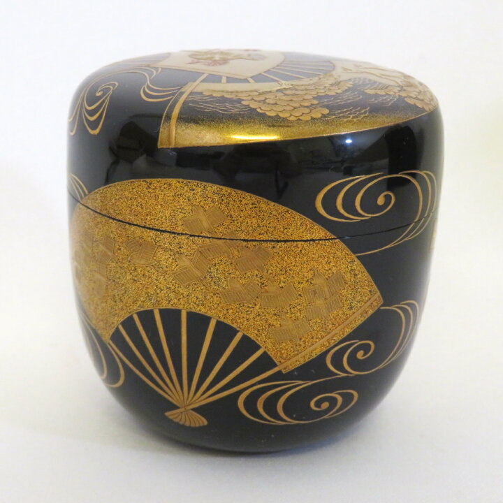 楽天市場】【高級茶道具】平安蒔絵師 六代 一瓢斎作 扇面蒔絵 大棗 内 