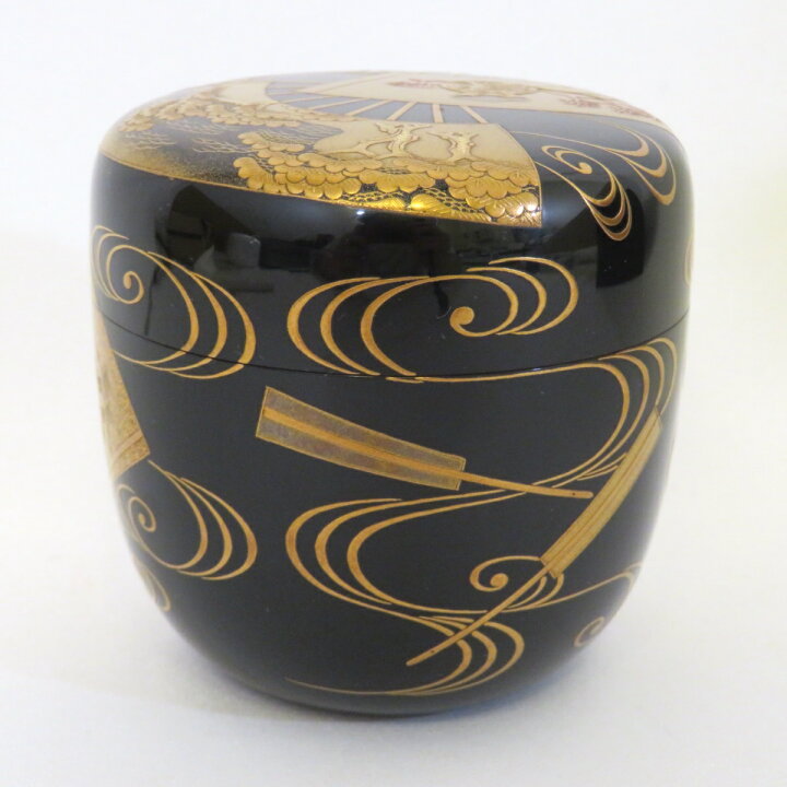 楽天市場】【高級茶道具】平安蒔絵師 六代 一瓢斎作 扇面蒔絵 大棗 内  