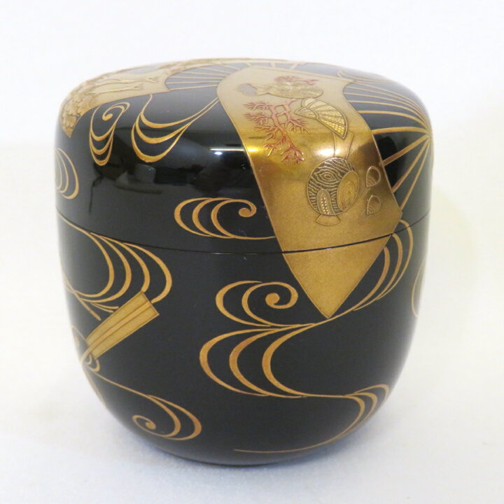 楽天市場】【高級茶道具】平安蒔絵師 六代 一瓢斎作 扇面蒔絵 大棗 内 